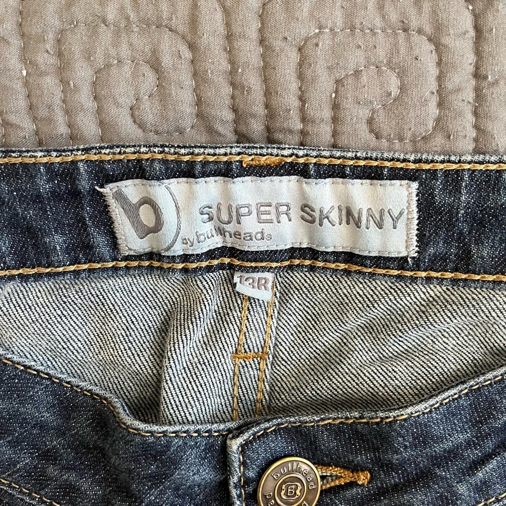 Bullhead Super Skinny Dark Blue Jeans - Picture 5 of 5